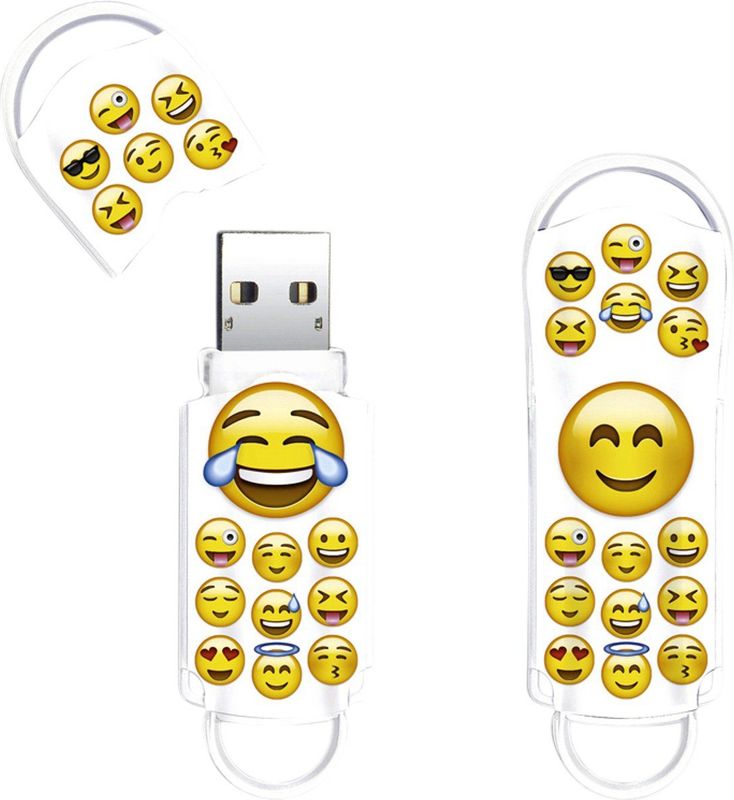 Usb-stick integral 64gb 2.0 emoji | Blister a 1 stuk