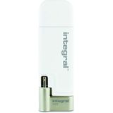 Integral - iShuttle - USB-stick - Wit - Zilver - 32 GB