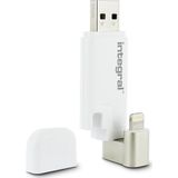 Integral - iShuttle - USB-stick - Wit - Zilver - 32 GB