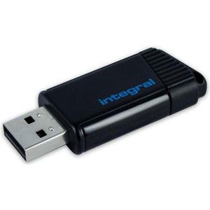 Integral Pulse USB 2.0 stick, 16 GB, zwart/blauw - blauw Papier 383405