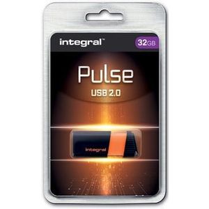 Integral Memory Turbo Flash Stick 32 GB, wit/oranje