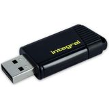 Integral Pulse USB 2.0 stick, 64 GB, zwart/geel