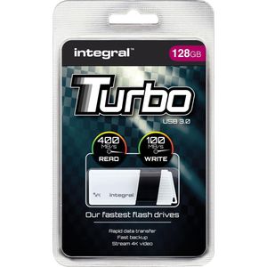 Integral Turbo USB 3.0 stick, 128 GB - blauw Papier 385364
