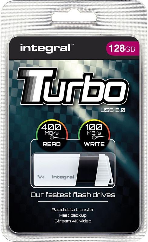 Integral INFD128GBTURBWH3.0 USB flash drive 128 GB USB Type-A 3.2 Gen 1 (3.1 Gen 1) Wit