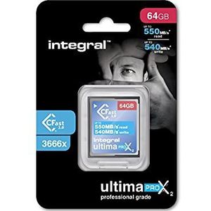 Integral - CFast 2.0 High Performance Kaart - 64 GB - Leessnelheid 550 MB/s - Schrijfsnelheid 540 MB/s