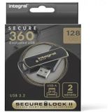 Usb-stick integral 3.0 secure 360 128gb zwart | 1 stuk