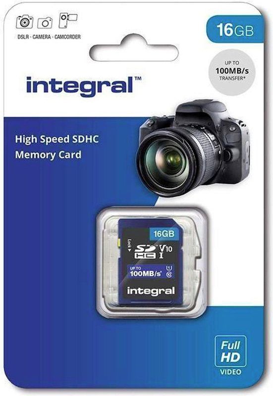 Integral INSDH16G-100V10 flashgeheugen 16 GB SD UHS-I