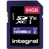 Integral INSDX64G-100V10 flashgeheugen 64 GB SD UHS-I