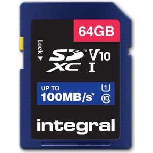 Integral SD geheugenkaart V10 SDHC 64GB klasse 10