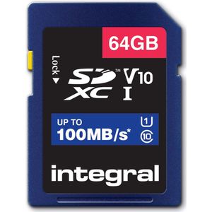 Integral insdx64g 64gb high speed SDXC geheugenkaart