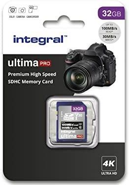 Integral SDHC Geheugenkaart 32GB - V30 - 100/70MB/s - Incl. Adapter