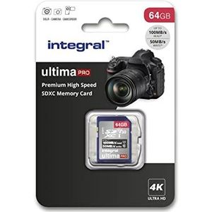 Integral - SD-kaart - 64 GB - SDXC V30 UHS-I U3 Klasse 10 - Hoge Snelheid tot 100 MB/s