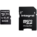 Integral MicroSDXC 64GB - V10 - 100MB/s - Inclusief SD Adapter