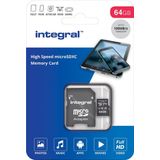 Geheugenkaart Integral microSDXC V10 64GB