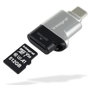 Integral INCRUSB3.0CMSD geheugenkaartlezer USB 3.2 Gen 1 (3.1 Gen 1) Zwart, Zilver