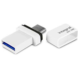 Integral – Geheugenstick 64 GB – USB 3.1 & Type-C Fusion Dual aansluiting voor gegevensbescherming tussen smartphones, pc's, Macs, tablets USB C