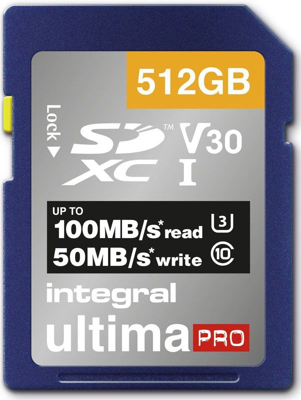 Integral INSDX512G-100/80V30 flashgeheugen 512 GB SD UHS-I