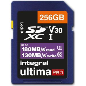 SD-kaart, 256 GB, integrale videoweergavesnelheid, 4K, 180 MB/s en schrijfsnelheid 130 MB/s, SDXC V30, U3 180- V30, onze snelste SD-geheugenkaart met hoge snelheid aller tijden