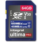 Integral - INSDX64G-100V30 - Geheugenkaart - 64GB - SDXC - UHS-I U3 V30