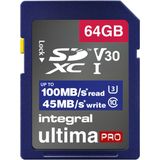 Integral - INSDX64G-100V30 - Geheugenkaart - 64GB - SDXC - UHS-I U3 V30