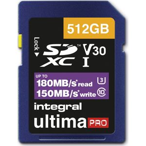 Integral SDXC Geheugenkaart 512GB - High Speed - 180MB/s