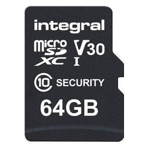 Integral - Micro-SD Beveiligingskaart - 64 GB - Duurzaam - Voor Dashcams en Bewaking