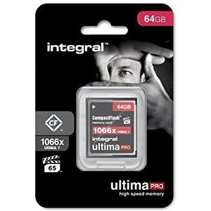 Integral Compacte geheugenkaart 64 GB UDMA-7 1066x Speed VPG-65 160 MB/s lezen en schrijven 135 MB/s professionele snelle kaart