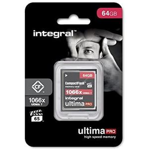 Integral - Compacte UDMA-7 Flash-kaart - 64 GB - Snelheid 1066 x VPG-65 - 160 MB/s Lezen - 135 MB/s Schrijven