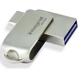 Usb-stick integral 3.0 usb-360-c dual 64gb | 1 stuk