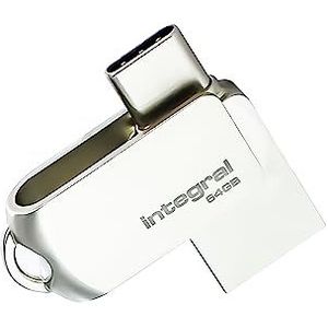 Integral USB 3.0 type C en type A stick met solide metalen behuizing, snelle en eenvoudige overdrachtssnelheid Plug & Play 64 GB