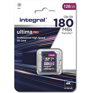 Integral 128GB kaart 4K Video Leessnelheid 180MB/s en schrijfsnelheid 90MB/s MicroSDXC A2 C10 U3 UHS-I 180-V30 Micro SD-geheugenkaart