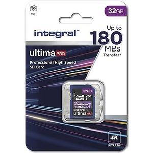 Integral 32GB kaart 4K Video Leessnelheid 180MB/s en schrijfsnelheid 45MB/s MicroSDXC A2 C10 U3 UHS-I 180-V30 Micro SD-geheugenkaart