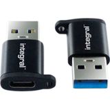 Integral - USB-C naar USB-A Adapter - 2-pack - SuperSpeed 5Gb/s