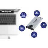 Integral SlimXpress Pro INSSD2TPORT3.2SLIMXS externe solide-state drive Thunderbolt technologie 2 TB USB Type-C USB 3.2 Gen 2x2 Zilver