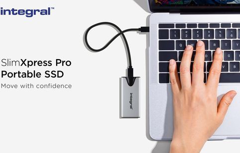 Integral SlimXpress Pro INSSD2TPORT3.2SLIMXS externe solide-state drive Thunderbolt technologie 2 TB USB Type-C USB 3.2 Gen 2x2 Zilver