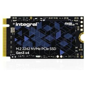 Integral SSD M.2 NVMe 2242 PCIe Gen3 x4 256GB - Leessnelheid tot 2400 MB/s, schrijfsnelheid tot 1100 MB/s - interne SSD harde schijf, compatibel met pc, NUC, laptop en tablet