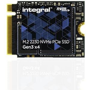 Integral 256 GB M.2 NVMe 2230 PCIe Gen3 x4 SSD – LEESnelheid tot 3000 MB/s, SCHRIJVENsnelheid tot 1800 MB/s – Interne Solid State Drive. Valve Steam Deck, Microsoft Surface Pro, PC & laptop compatibel