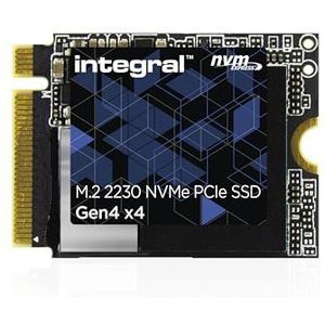 Integral 2 TB M.2 NVMe 2230 PCIe Gen4 x4 SSD – LEESnelheid tot 5000MB/s, SCHRIJVENsnelheid tot 3200MB/s – Interne Solid State Drive. Valve Steam Deck, Microsoft Surface Pro, PC & laptop compatibel