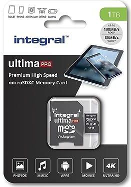 Integral - Micro SD - Geheugenkaart - Zwart - 1TB - UHS-I U3
