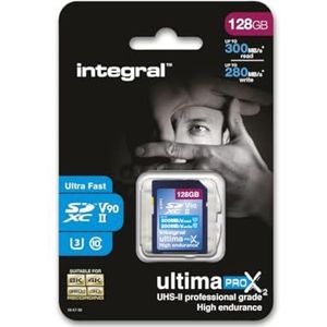 Integral UltimaPro X2 128GB SDXC UHS-II U3 V90 - 300-280 MB/s
