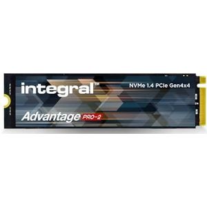Integral 2 To Advantage Pro-2 M.2 2280 PCIe Gen4 X4 NVMe 1.4 SSD – Jusqu'à 7300 Mo/s en lecture et 6400 Mo/s en écriture – Gaming, édition vidéo et photo, design, rendu 3D et plus encore – Disque SSD