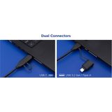 Integral - 4-in-1 Geheugenkaartlezer - USB 3.0 en USB C naar microSD SD Compact Flash MS Duo/Pro - Voor iPhone 15/16 Plus/Pro/Pro Max MacBook Pro/Air iPad PC laptop