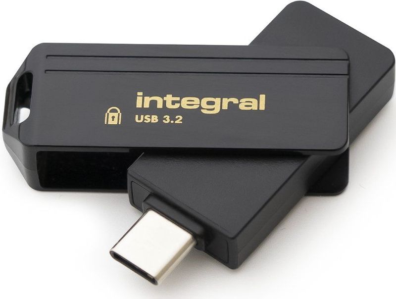 Integral - Secure 360-C - USB-stick - USB-C-aansluiting - 256-bit AES-codering