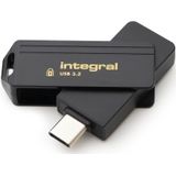 Integral - Secure 360-C - USB-stick - 64 GB - USB-C-aansluiting - 256-bit AES-codering