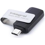 Integral - Crypto-C Dual - USB-stick - 256 GB - Gecodeerd - USB 3.2 - FIPS 197 gecertificeerd