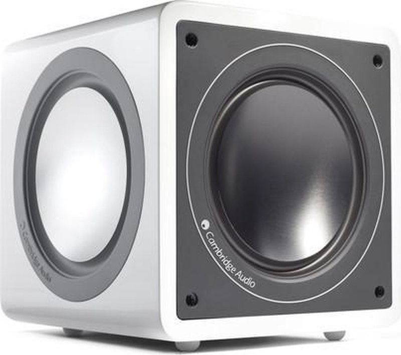 Cambridge Audio Minx X201 - Actieve subwoofer 200 Watt met twee hulptuners en volledig instelbaar geluid - wit