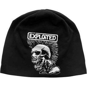 The Exploited - Mohican Skull Beanie Muts - Zwart