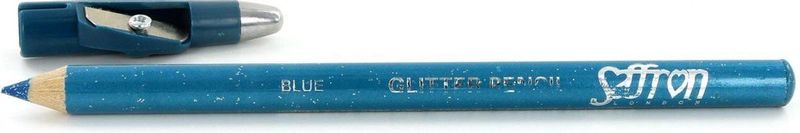 Saffron Glitter Oogpotlood - Blue (met puntenslijper)