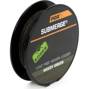 Fox Edges Submerge 30lb Lead Free Woven Leader 10m Maat : 30lb Weedy Green