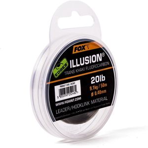 Fox Edges Illusion Trans Khaki Fluorocarbon (50m) Maat : 20lb (0.40mm)